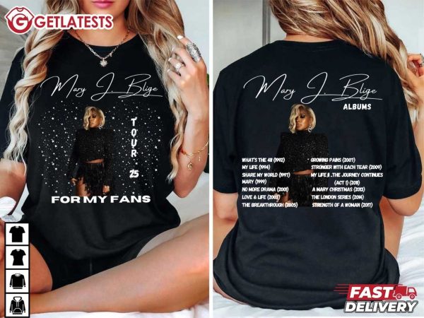 Mary J Blige For My Fans Tour 25 Music T Shirt (1)