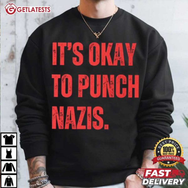 It's Okay To Punch Nazis Anti Fascism T Shirt (1)