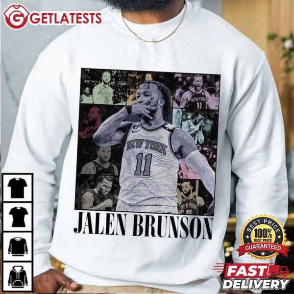 Vintage Jalen Brunson New York Knicks Basketball 90s T Shirt (1)