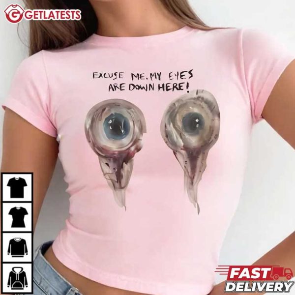 My Eyes Are Down Here Weirdcore Vintage Y2K T Shirt (2)