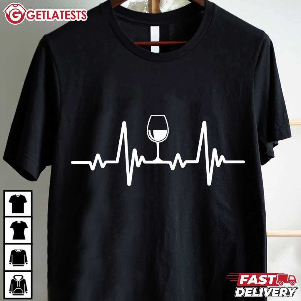 Wine Heartbeat Gift For Wine Lover Funny Party T-Shirt Wine Heartbeat Gift For Wine Lover Funny Party T-Shirt
