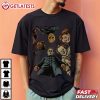 Retro Halloween Characters Horror Movie 2025 T Shirt (4)