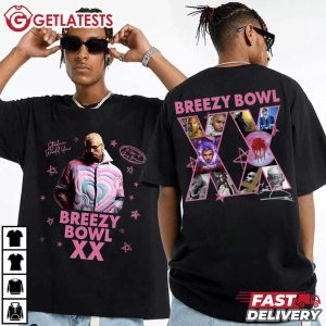 Chris Brown Breezy Bowl XX Tour 2025 Pink Fan Gift T Shirt (1)