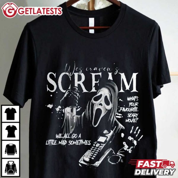 Ghostface Scream Horror Movie Halloween Vintage T Shirt (1)
