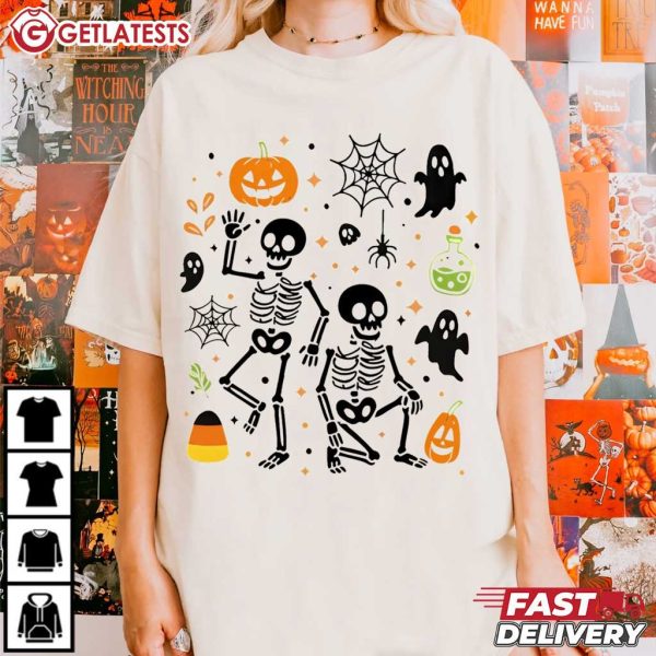 Subtle Fuck Trump FDT Halloween Skeleton Spooky T Shirt (3)