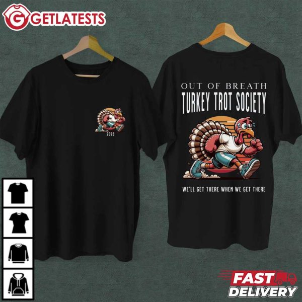 Out Of Breath Funny Turkey Trot Thanksgiving Running T Shirt (2)