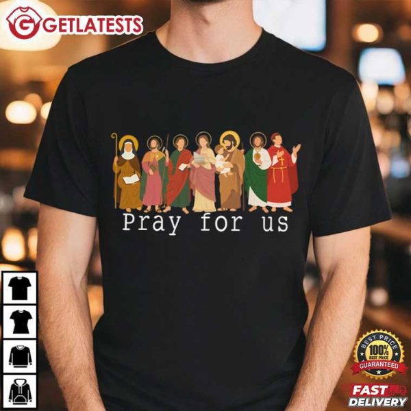 Catholic Saints Pray For Us T Shirt (2)
