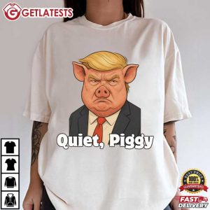 Quiet Piggy No Kings Protest Anti Trump Political T Shirt (2)
