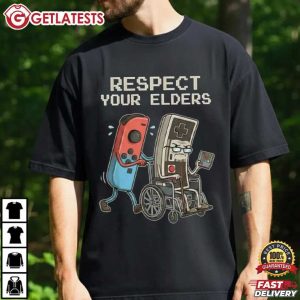 Respect Your Elders Controller Funny Gamer Gifts T Shirt (1)