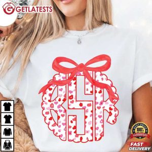 Valentine's Day Hearts Coquette DTF Transfers Custom Name T Shirt (1)