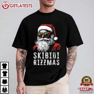 Skibidi Rizzmas Christmas Rizz Santa Claus Funny GenZ T Shirt (1)