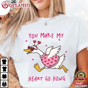 You Make My Heart Hong Goose Valentines Day Gift T Shirt (1)