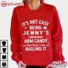 It's Not Easy Being Custom Name Arm Candy Nailing It Christmas T Shirt (3)