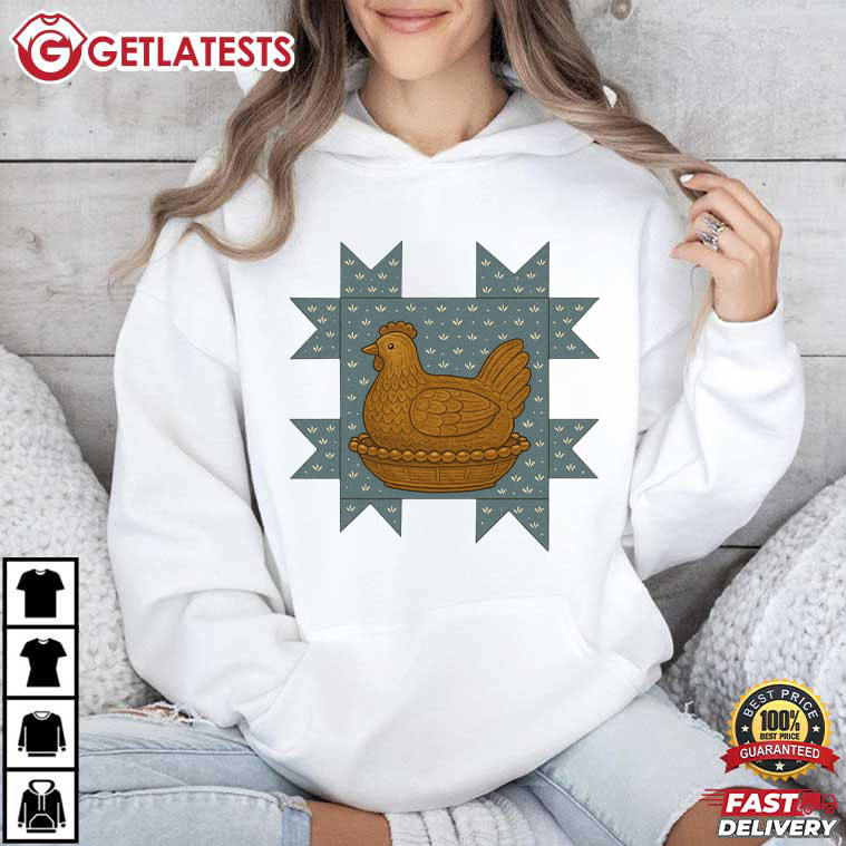 Thrifted Hen In Nest Trendy Cute Chicken Grandma T-Shirt Thrifted Hen In Nest Trendy Cute Chicken Grandma T-Shirt