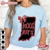 Indiana Hoosiers Game Day State Outline Bow T Shirt (4)