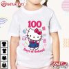 Kitty 100 Days of School Cute Cat Girls Student Gift T-Shirt Kitty 100 Days of School Cute Cat Girls Student Gift T Shirt (1)