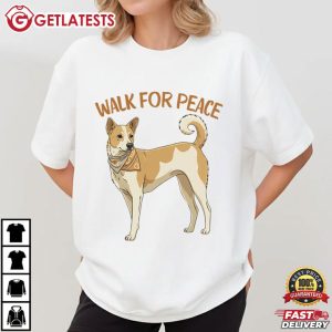 Walk For Peace Basenji Dog Cute Dog Lover Gift T Shirt (1)