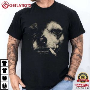 Smoking Chihuahua Funny Dog Face Meme Gift for Dog Lovers T Shirt (1)
