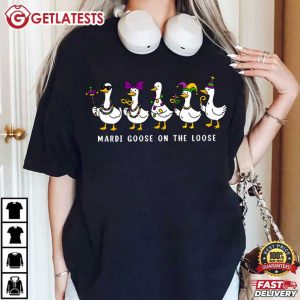 Mardi Gras Silly Goose Coquette Louisiana Festival Celebration T Shirt (2)