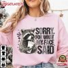 Preppy Sorry For What My Face Said Raccoon Cute Wildlife T Shirt (3)