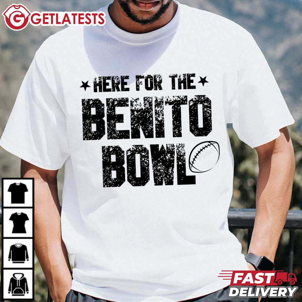 Here For The Benito Bowl LIX Halftime Show Football Bad Bunny T-Shirt Here For The Benito Bowl LIX Halftime Show Football Bad Bunny T-Shirt
