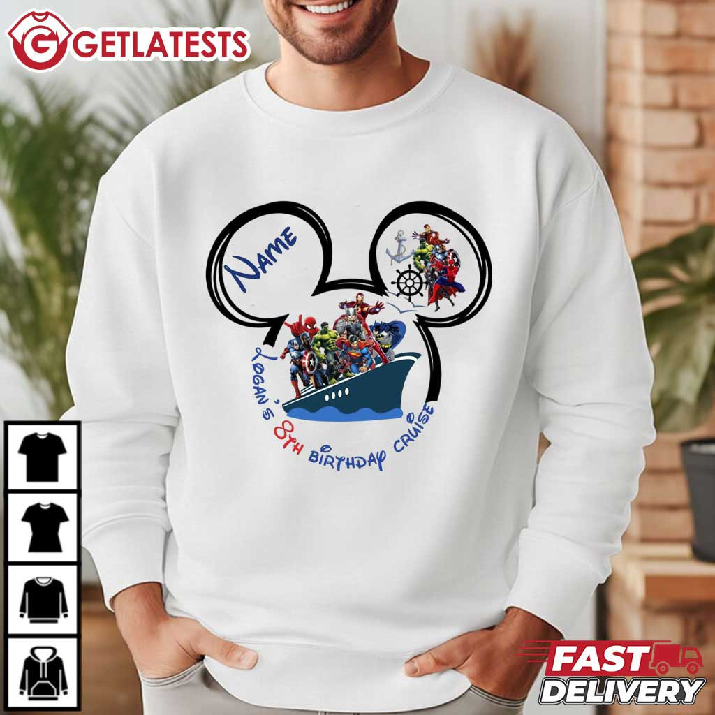 Disney Cruise 2026 Birthday Cruise Disney Vacation DTF Custom Name T-Shirt Disney Cruise 2026 Birthday Cruise Disney Vacation DTF Custom Name T-Shirt