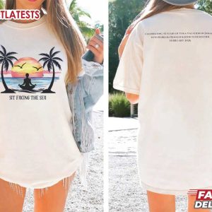 Sit Facing The Sea Yoga Vacation Group Matching Yogi T Shirt (3)