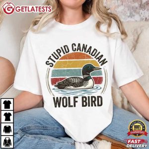 Stupid Canadian Wolf Bird Heated Rivalry BookTok Hockey Romance T Shirt (1)