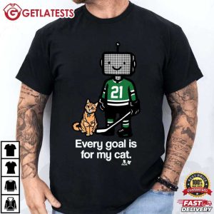 Jason Robertson Dallas Stars Every Goal Is For My Cat T Shirt (1)