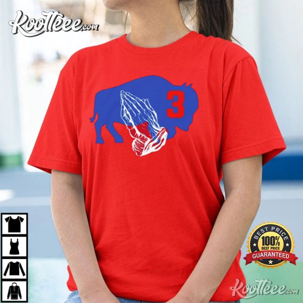 Pray For Damar Hamlin 3 Bills Mafia T-Shirt