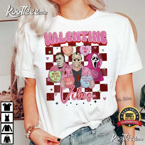 Horror Killer Ghostface Scream Horror Valentine’s Day T-Shirt