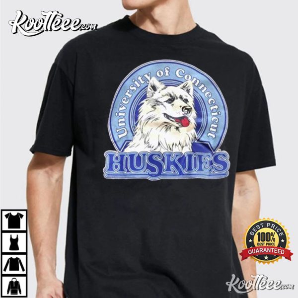 NCAA Basketball Vintage UConn Huskies Logo Best T-shirt