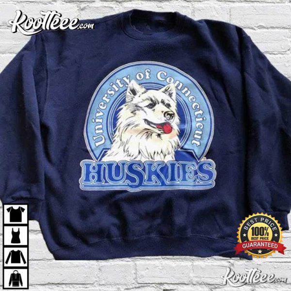 NCAA Basketball Vintage UConn Huskies Logo Best T-shirt