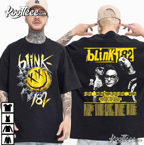 Blink-182 World Arrow Smiley Tour T-Shirt