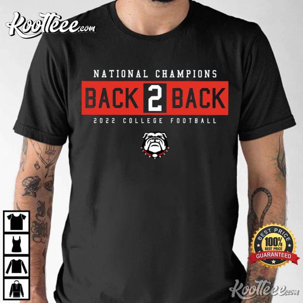 Georgia Bulldogs 2022 National Champions Back 2 Back T-shirt