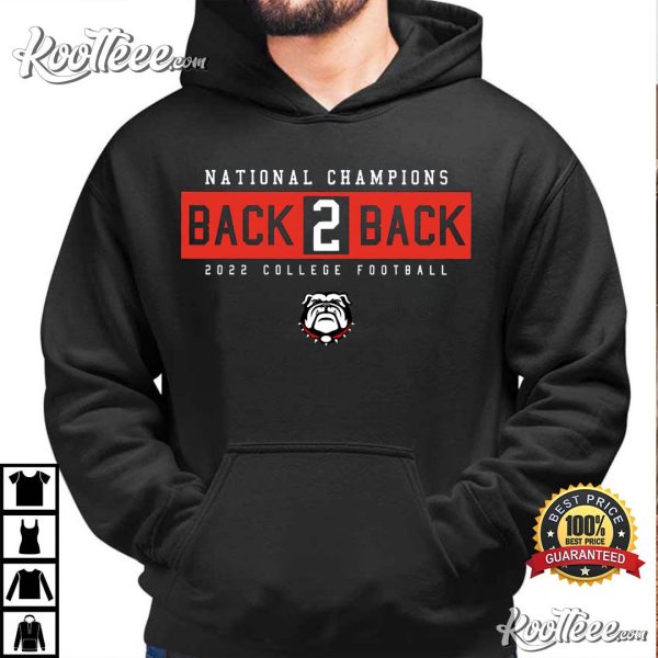 Georgia Bulldogs 2022 National Champions Back 2 Back T-shirt