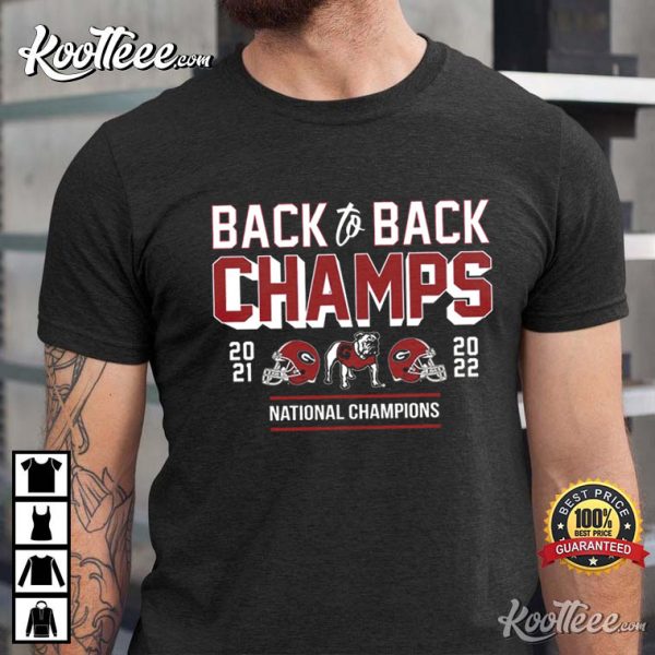 Georgia Bulldogs Champs Back To Back Champs T-Shirt