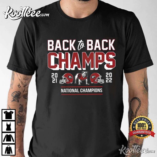 Georgia Bulldogs Champs Back To Back Champs T-Shirt