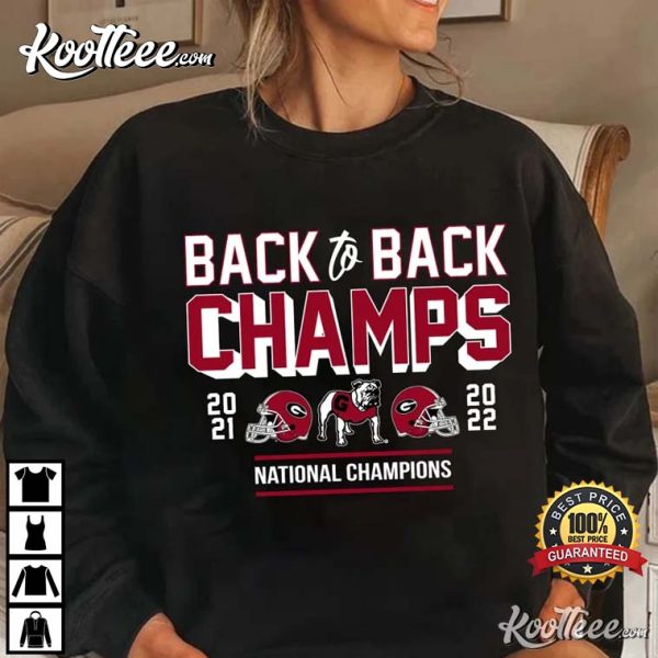 Georgia Bulldogs Champs Back To Back Champs T-Shirt