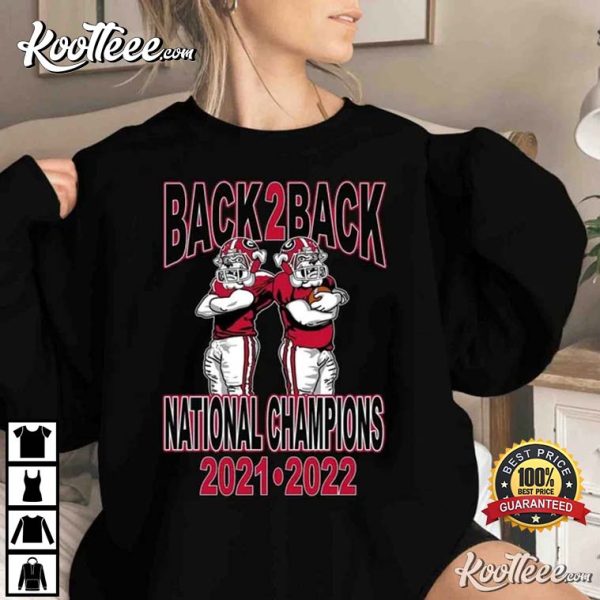 Georgia Bulldogs 2021-2022 Back To Back National Champions T-Shirt