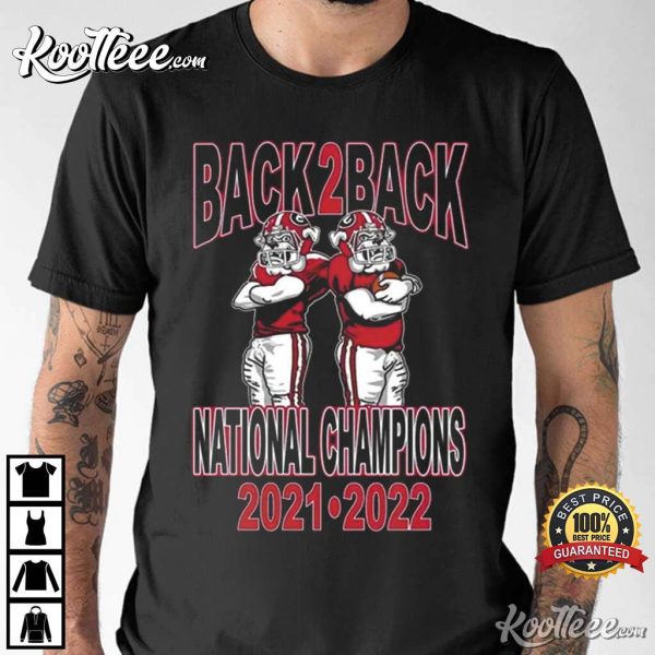 Georgia Bulldogs 2021-2022 Back To Back National Champions T-Shirt