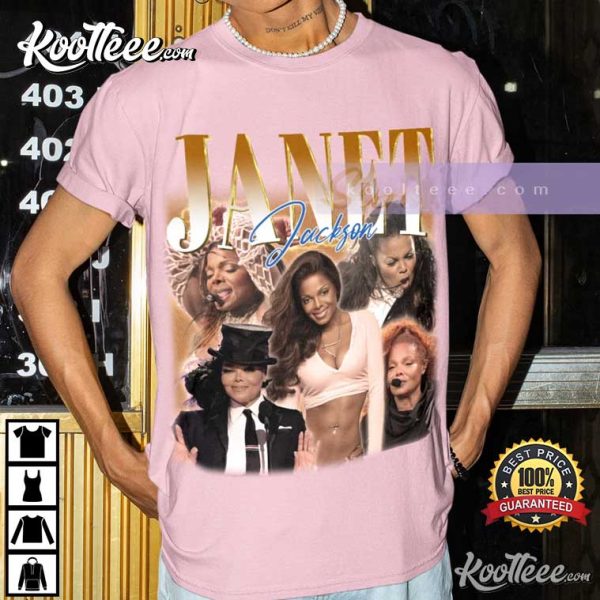Janet Jackson Vintage 90s Hot Pop Music Singer T-shirt
