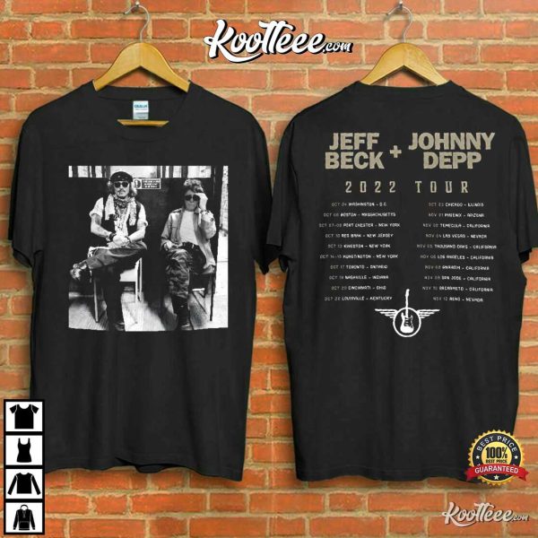 Jeff Beck And Johnny Depp Live In Concert Tour 2022 T-Shirt