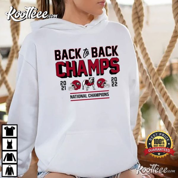 Georgia Bulldogs Champs Football Back To Back T-Shirt