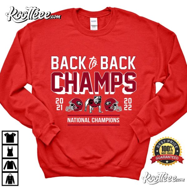 Georgia Bulldogs Champs Football Back To Back T-Shirt