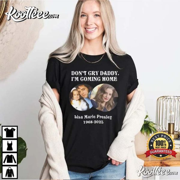 In Memory Of Lisa Marie Presley Elvis Presley And His Daughter T-Shirt