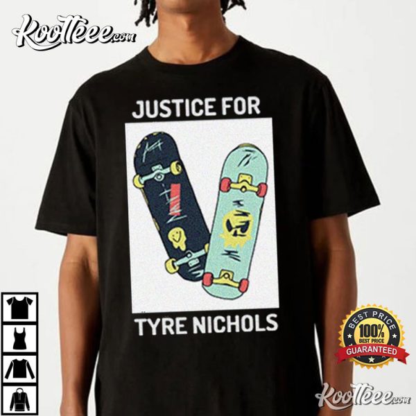 Justice For Tyre Nichols Black Lives Matter End Police Brutality T-Shirt