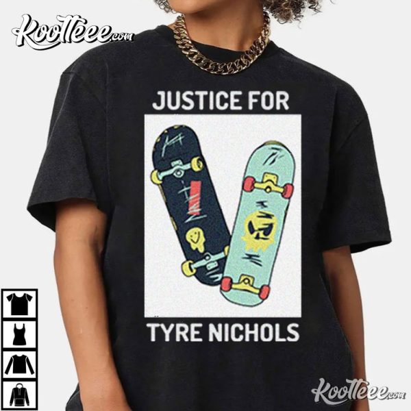 Justice For Tyre Nichols Black Lives Matter End Police Brutality T-Shirt