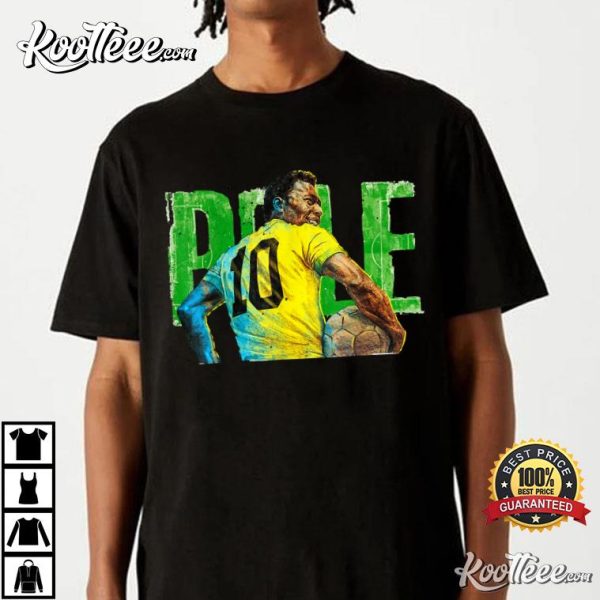 Legend Pelé For Soccer Lovers Brazil Flag T-Shirt