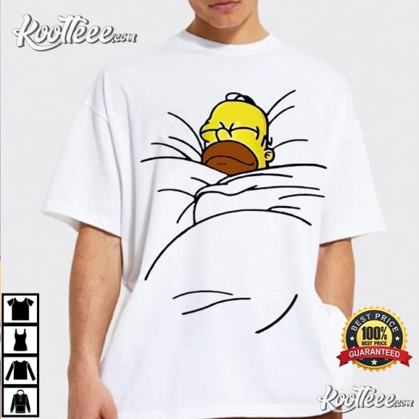 Sleeping Lazy The Simpson Funny Cartoon Graphic T-Shirt
